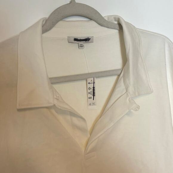 NWT Madewell The Vintage Polo In Soft White Size XXL - Picture 4 of 6